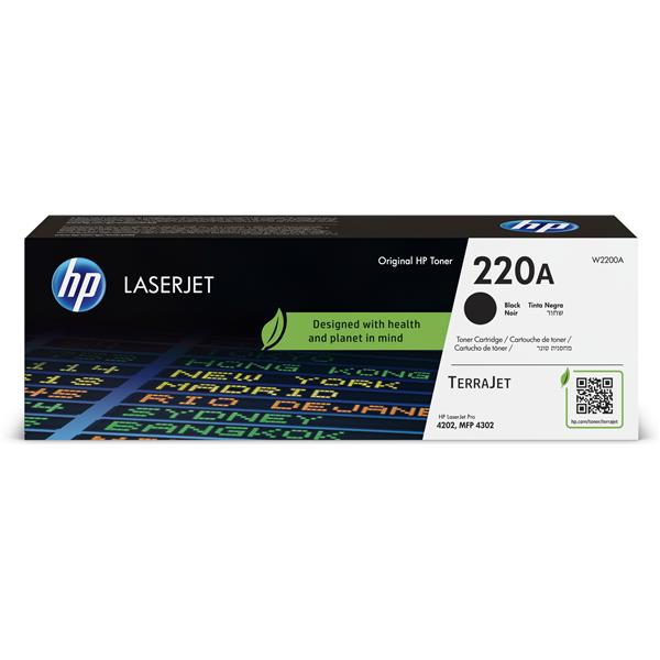 HP 220A - Nero - originale - LaserJet - cartuccia toner (W2200A) - per Color LaserJet Pro MFP 4301, MFP 4303