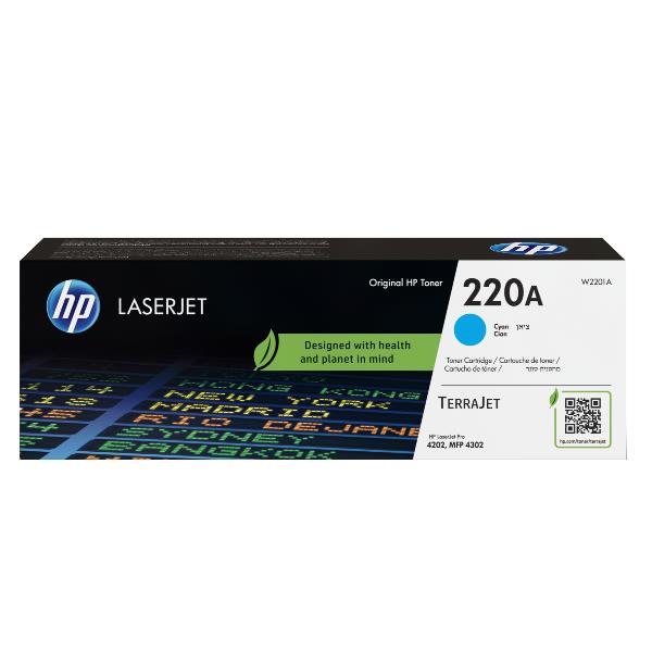 HP 220A - Ciano - originale - LaserJet - cartuccia toner (W2201A) - per Color LaserJet Pro MFP 4301, MFP 4303