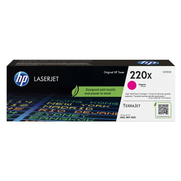 HP 220X - Magenta - originale - LaserJet - cartuccia toner (W2203X) - per Color LaserJet Pro MFP 4301, MFP 4303