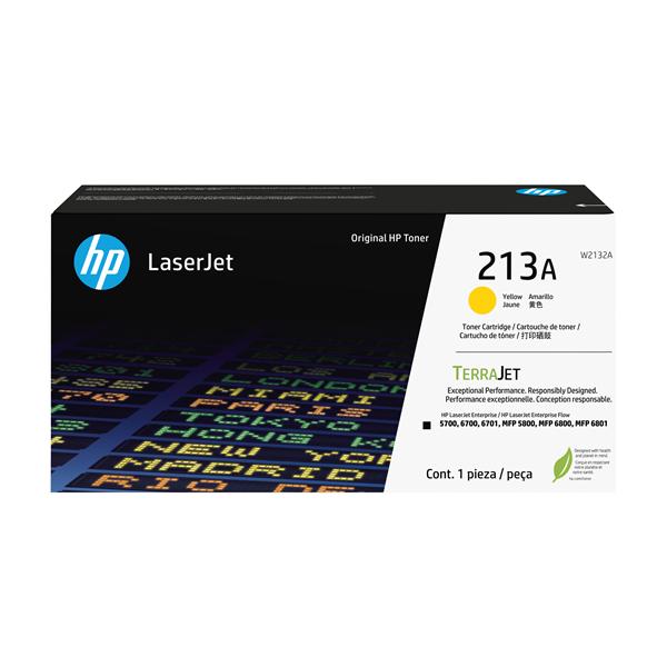 HP 213A - Giallo - originale - LaserJet - cartuccia toner (W2132A) - per Color LaserJet Enterprise 5700dn, 6700dn, MFP 5800dn, MFP 6800dn
