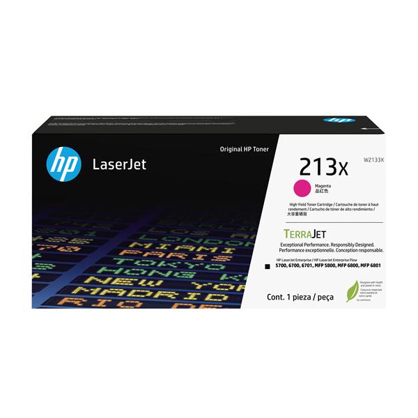 HP 213X - Alta resa - magenta - originale - LaserJet - cartuccia toner (W2133X) - per Color LaserJet Enterprise 5700dn, 6700dn