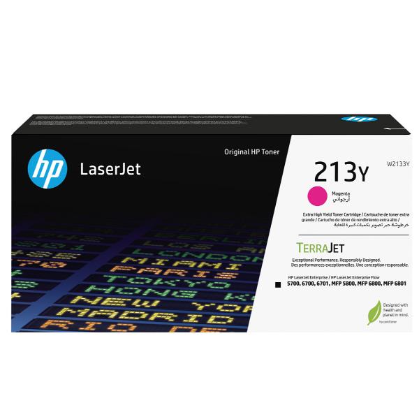 HP 213Y - Extra High Yield - magenta - originale - LaserJet - cartuccia toner (W2133Y) - per Color LaserJet Enterprise 5700dn, 6700dn; DesignJet D5800