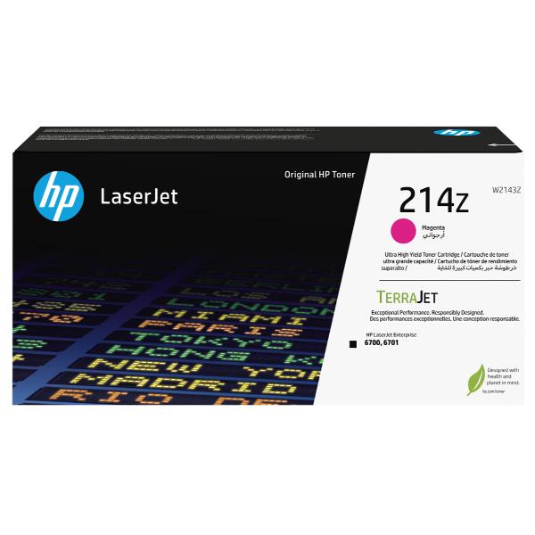 HP 214Z - Alta resa - magenta - originale - LaserJet - cartuccia toner (W2143Z) - per Color LaserJet 6701dn; Color LaserJet Enterprise 6700dn