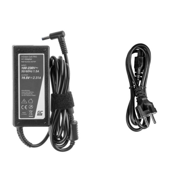 Green Cell PRO - Alimentatore - AC - 45 Watt - nero - per HP 25X G2, 25X G3, 25X G4, 25X G5; ProBook 450 G3, 450 G4, 650 G2, 650 G3