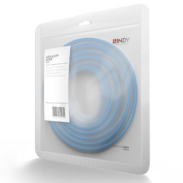 Lindy - Cavo patch - RJ-45 (M) a RJ-45 (M) - 10 m - UTP - CAT 6 - antiaggrovigliamento, bloccato - blu