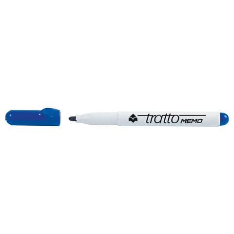 Marcatore Tratto Memo blu p/tonda 4 0 mm tratto 1 0-2 5 mm inchiostro cancellabile a secco per lavagne bianche (conf.12)