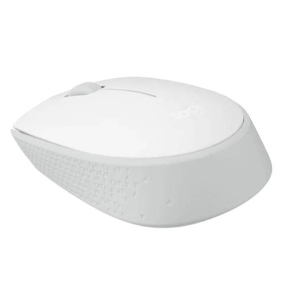 Logitech M171 - Mouse - per destrorsi e per sinistrorsi - ottica - 3 pulsanti - senza fili - 2.4 GHz - ricevitore wireless USB - Off-White