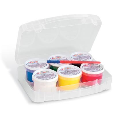 CONF6 vasetti 6 colori tempera a dita 100g …