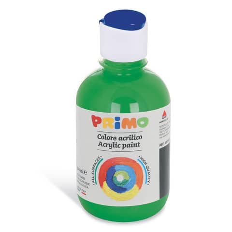 Tempera verde s,acrilica in bottiglia da 300g