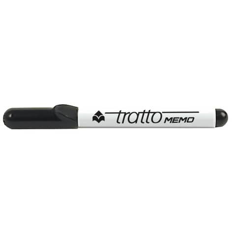 Marcatore Tratto Memo nero p/tonda 4 0 mm tratto 1 0-2 5 mm inchiostro cancellabile a secco per lavagne bianche (conf.12)
