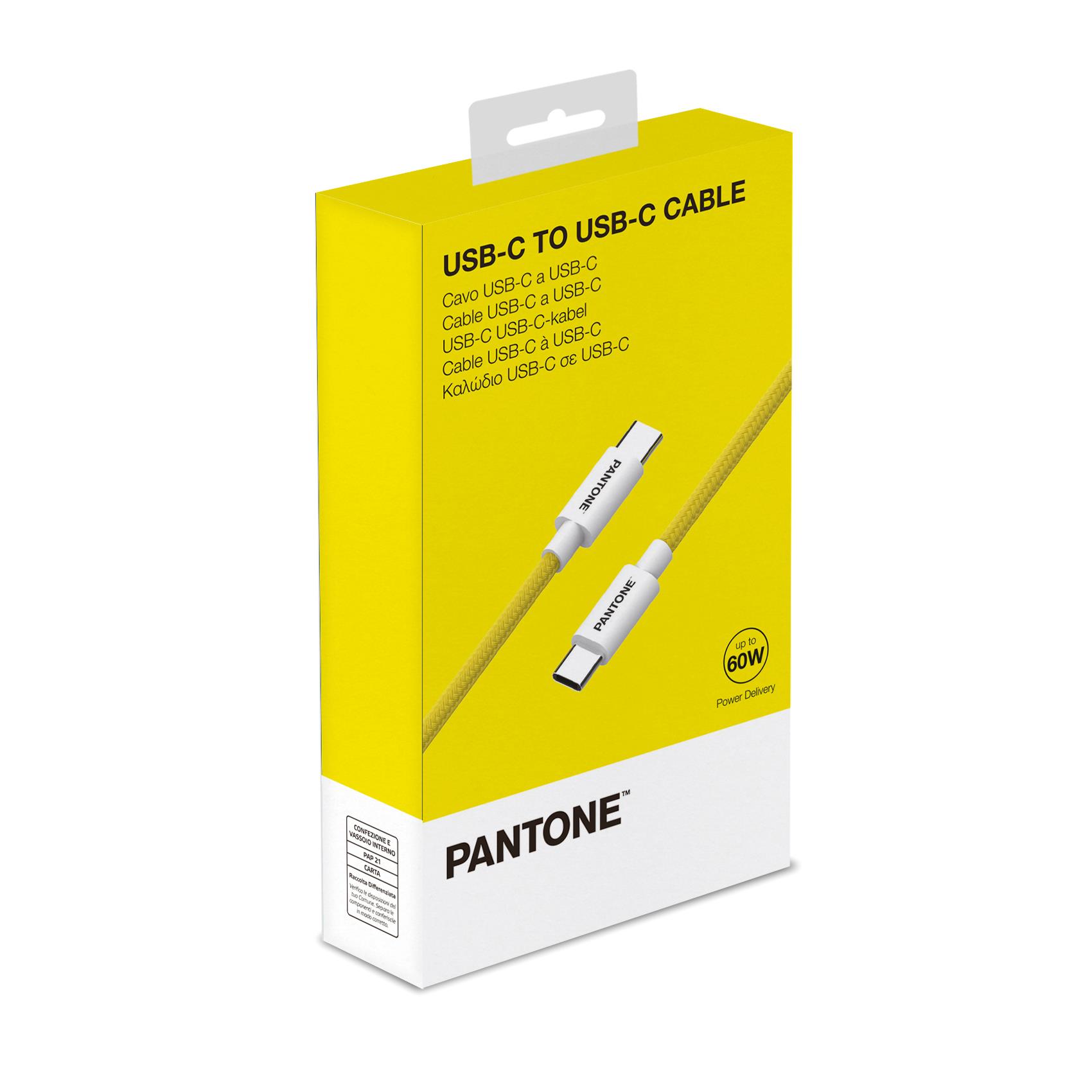 =>>PANTONE USBC-USBC CABLE YELLOW