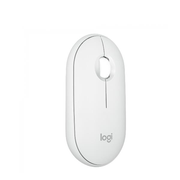 Logitech Pebble 2 M350s - Mouse - ottica - 3 pulsanti - senza fili - Bluetooth 5.2 LE - tonal white