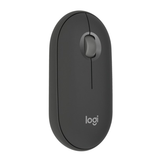 Logitech Pebble 2 M350s - Mouse - ottica - 3 pulsanti - senza fili - Bluetooth 5.2 LE - tonal graphite