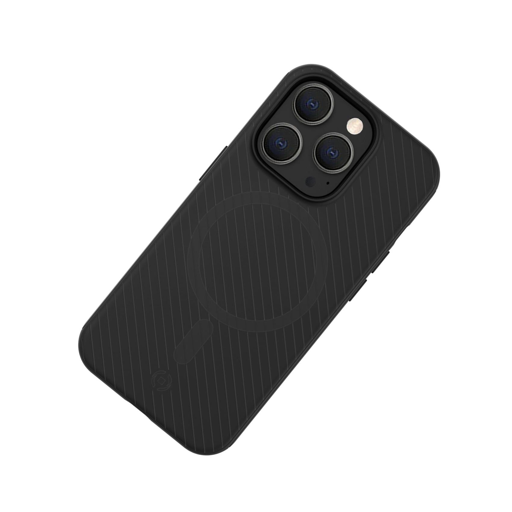 Celly UltraMag - Cover per cellulare - compatibile MagSafe - policarbonato, TPU (poliuretano termoplastico) - nero - per Apple iPhone 14 Pro