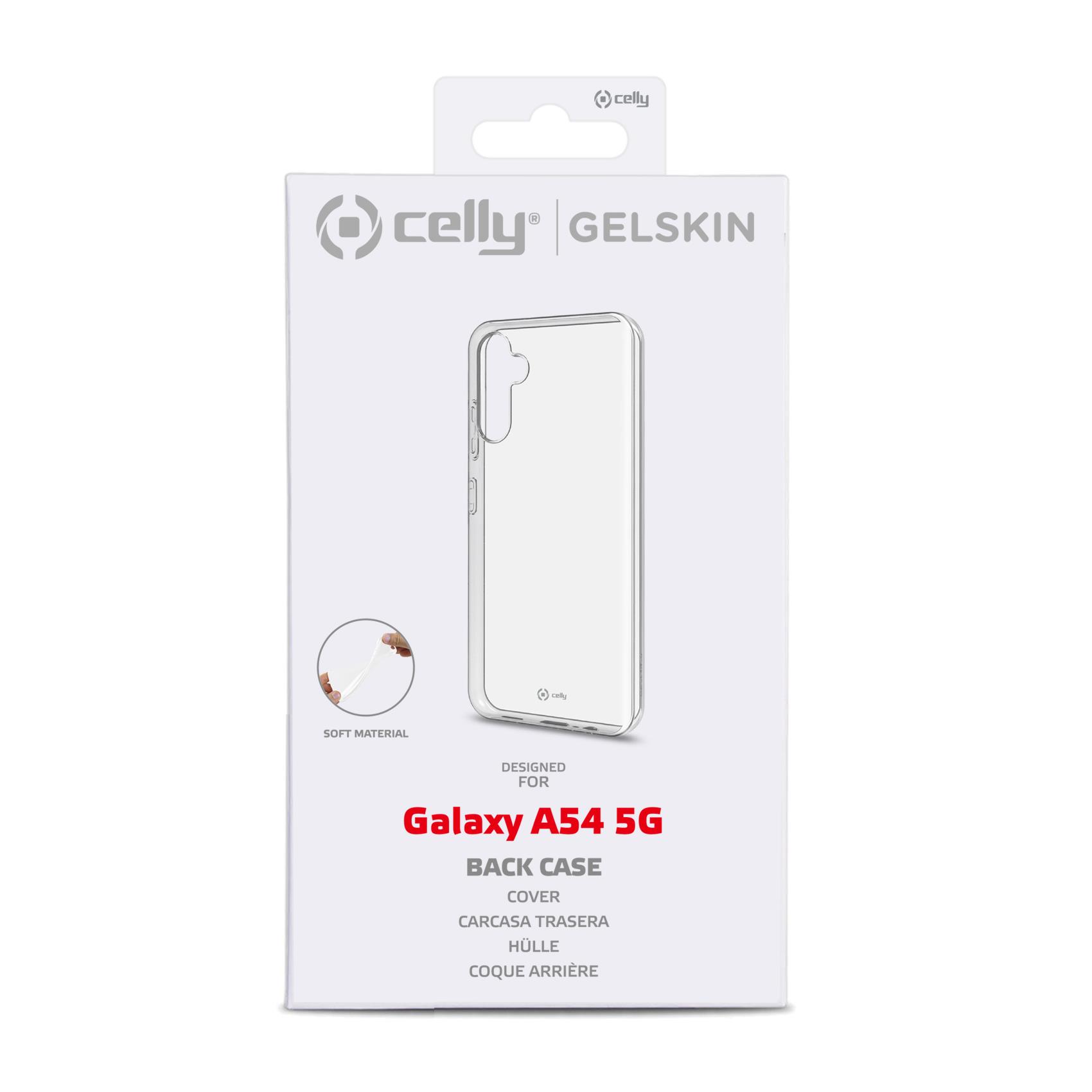 Celly Gelskin - Cover per cellulare - TPU (poliuretano termoplastico) - trasparente - per Samsung Galaxy A54 5G