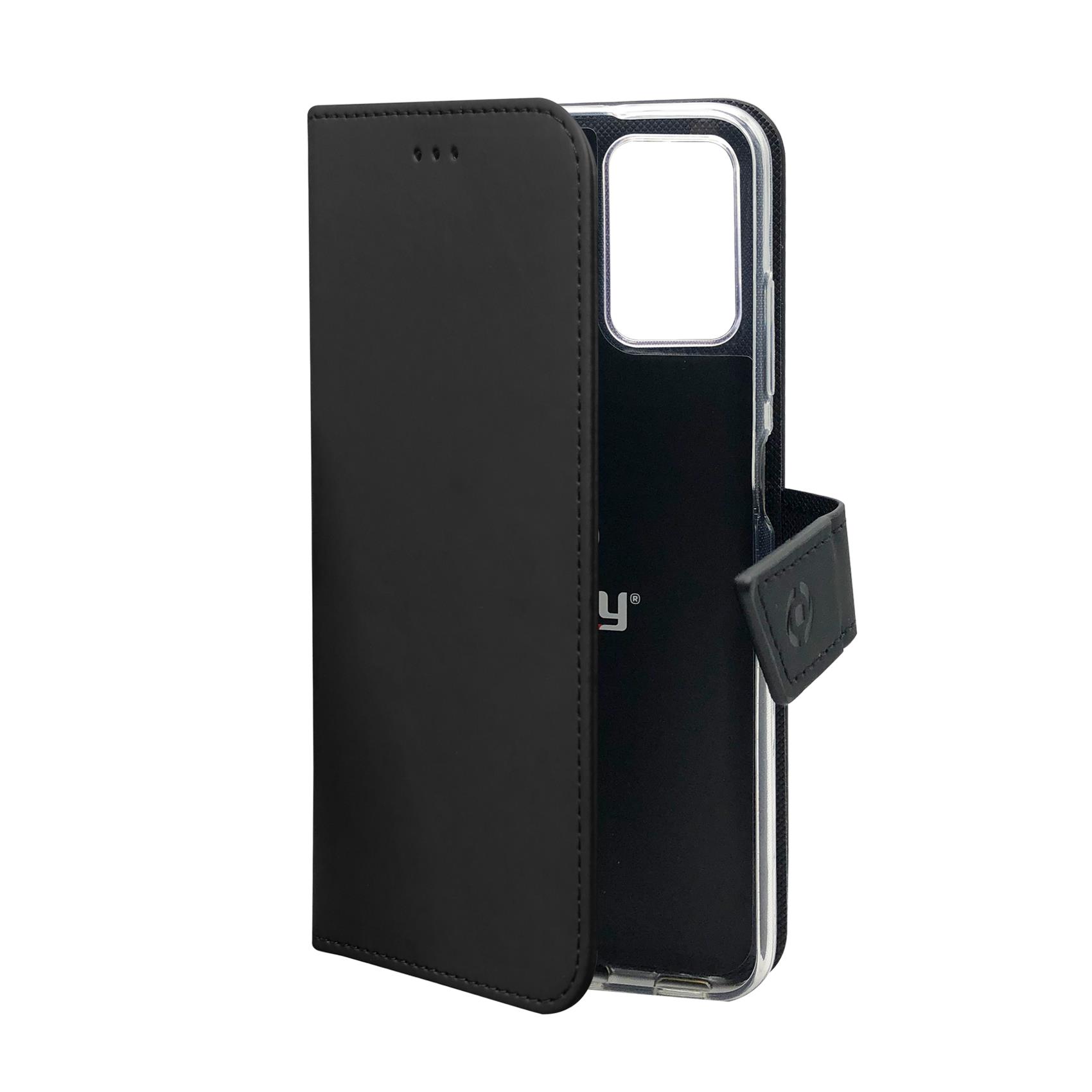 Celly Wally - Flip cover per cellulare - similpelle - nero - per Samsung Galaxy A13