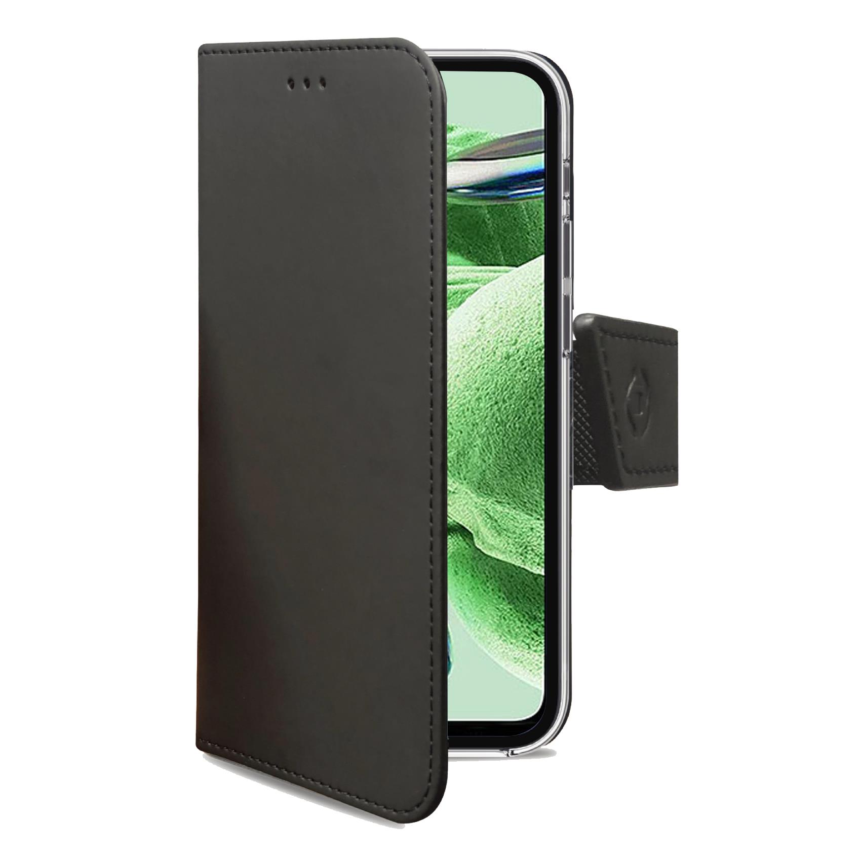 Celly Wally - Flip cover per cellulare - similpelle - nero - per Xiaomi Redmi Note 12