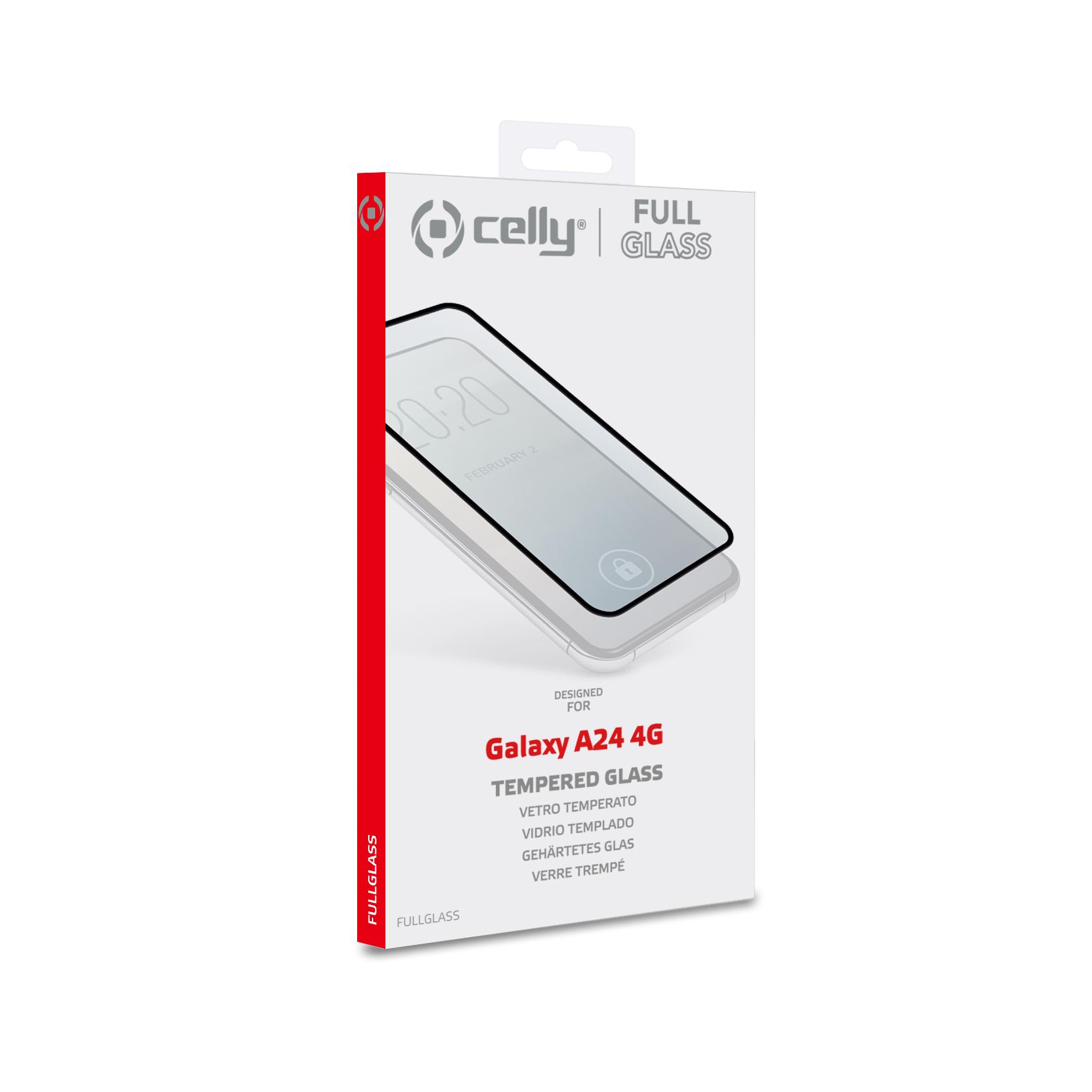 Celly Full Glass - Protezione per schermo per telefono cellulare - vetro - colore telaio nero
