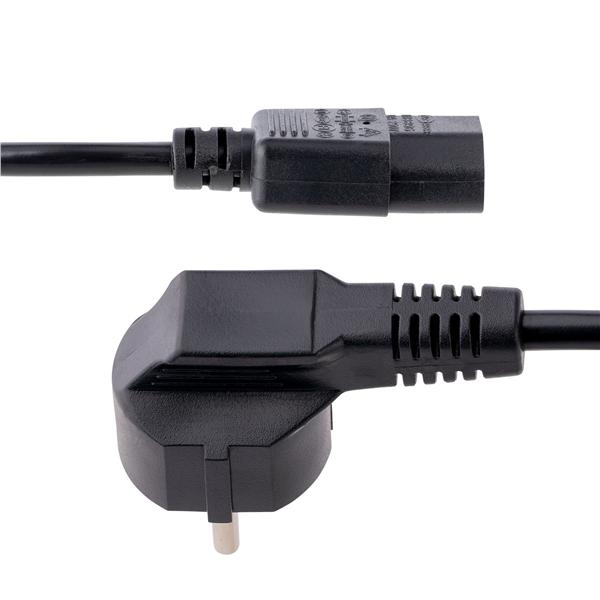 StarTech.com Cavo di alimentazione per PC da EU Schuko a C13 da 3 m, Cavo di ricambio AC 250V 10A 18AWG per portatile/TV/monitor/schermo; da spina Schuko CEE 7/7 a IEC 60320 C13 (713E-3M-POWER-CORD) - Cavo di alimentazione - CEE 7/7 (P) angolato a IEC 60320 C13 - 250 V c.a. V - 10 A - 3 m - stampato - nero