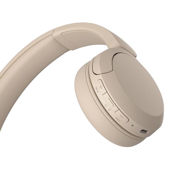 Sony WH-CH520 - Cuffie con microfono - over ear - Bluetooth - senza fili - beige