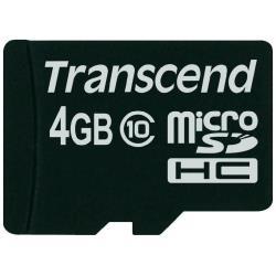 Transcend Premium - Scheda di memoria flash - 4 GB - Class 10 - 133x - microSDHC