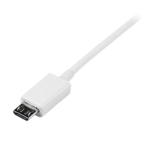 StarTech.com Cavo micro USB bianco 0,5 m - A a Micro B - Cavo USB - Micro-USB Tipo B (M) a USB (M) - USB 2.0 - 0.5 m - stampato - bianco - per P/N: HB30C4AFS, USB3SMDOCK4K, USBEXTPAA2MW, USBEXTPAA3MW, USBPAUB1MW, USBPAUB2MW