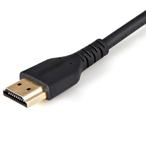 StarTech.com Cavo HDMI 2.0 da 1m con connettore a vite di bloccaggio - Cavetto HDMI 4K 60Hz HDR - Filo HDMI con Ethernet - M/M (HDMM1MLS) - Alta velocità premium - cavo HDMI con Ethernet - HDMI maschio a HDMI maschio bloccaggio - 1 m - nero - supporta 4K 60 Hz (3840 x 2160)