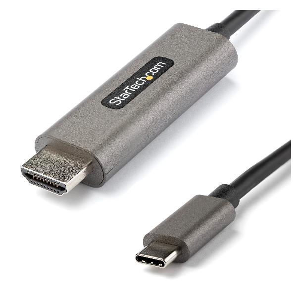 StarTech.com Cavo adattatore USB-C HDMI 4K 60Hz da 4m - Convertitore video type C a HDMI per monitor/display DP 1.4 Alt mode (CDP2HDMM4MH) - Cavo adattatore - 24 pin USB-C maschio a HDMI maschio - 4 m - nero - supporto 4K, attivo