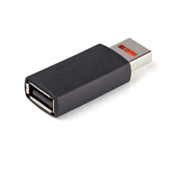 StarTech.com Adattatore USB maschio/femmina con ricarica sicura - Caricatore USB tipo A con blocco dati - PortaPow USB (USBSCHAAMF) - Adattatore per ricarica USB - USB (solo alimentazione) (F) a USB (solo alimentazione) (M) - 5 V - 2.4 A - passivo - nero
