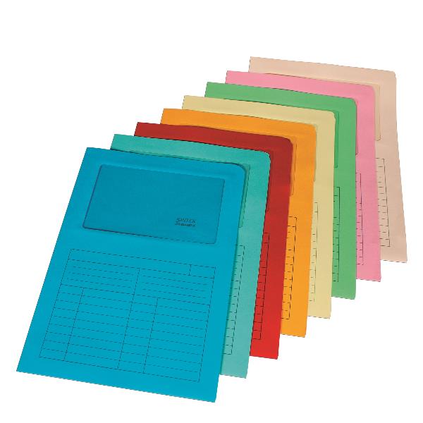 CF50CARTELLINA SINTEX ACQUA MARINA C/FINESTRA 115GR