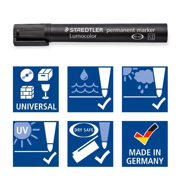 STAEDTLER Lumocolor 350 - Marcatore - permanente - giallo - 2-5 mm