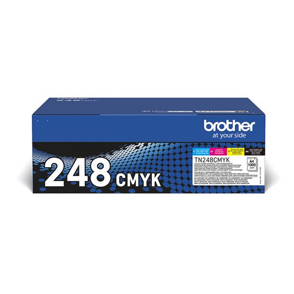 Brother TN248VAL Multipack - Confezione da 4 - nero, giallo, ciano, magenta - originale - scatola - cartuccia toner - per Brother DCP-L3520CDWE, DCP-L3560CDW, MFC-L3760CDW, MFC-L8390CDW