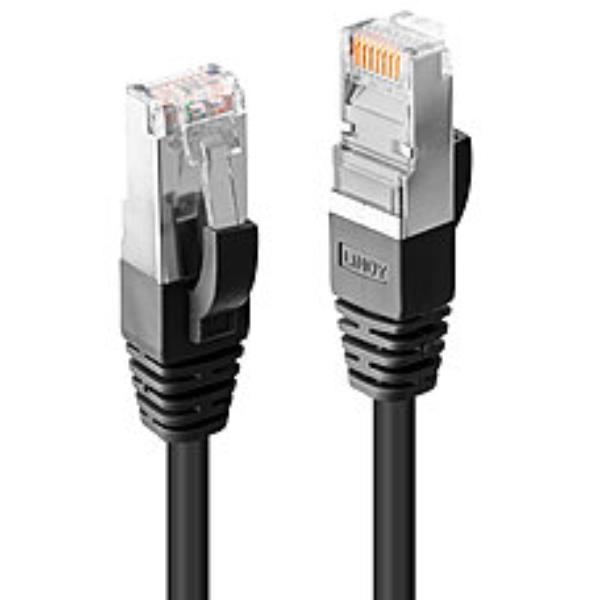 Lindy Premium - Cavo patch - RJ-45 (M) a RJ-45 (M) - 30 cm - doppino rivestito schermato (SSTP) - CAT 6 - senza alogeni, antiaggrovigliamento - nero