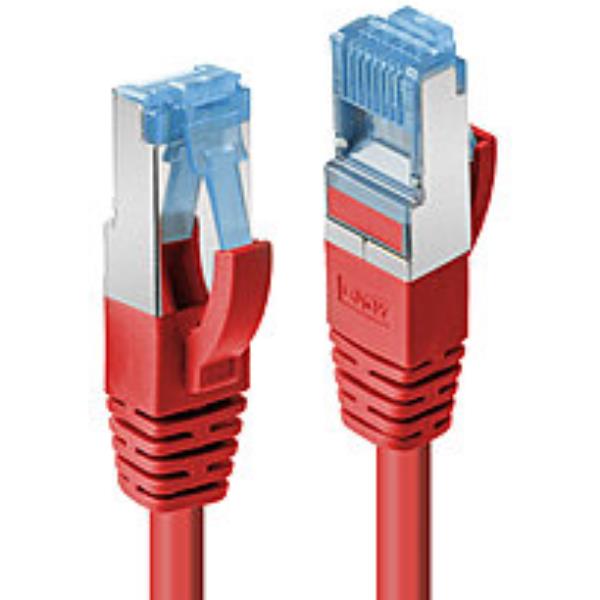 Lindy - Cavo patch - RJ-45 (M) a RJ-45 (M) - 1.5 m - SFTP, PiMF - CAT 6a - senza alogeni, stampato, antiaggrovigliamento - rosso