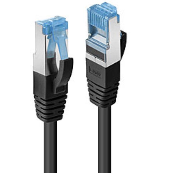 Lindy - Cavo patch - RJ-45 (M) a RJ-45 (M) - 2 m - SFTP, PiMF - CAT 6a - senza alogeni, stampato, antiaggrovigliamento - nero