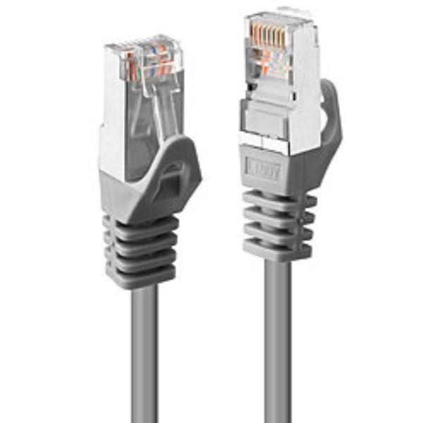 Lindy - Cavo patch - RJ-45 (M) a RJ-45 (M) - 1.5 m - STP - CAT 6 - antiaggrovigliamento - grigio