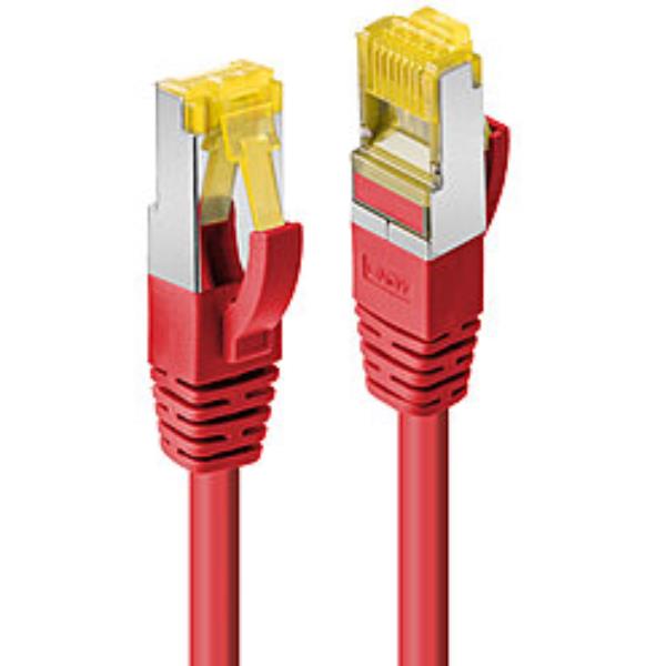 Lindy - Cavo patch - RJ-45 (M) a RJ-45 (M) - 2 m - SFTP - CAT 7 (cavo) / CAT 6a (connettori) - senza alogeni, stampato - rosso