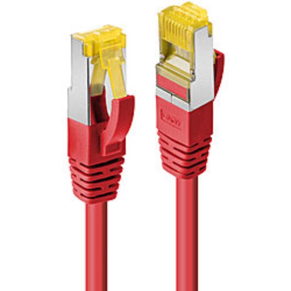 Lindy - Cavo patch - RJ-45 (M) a RJ-45 (M) - 15 m - SFTP, PiMF - CAT 7 (cavo) / CAT 6a (connettori) - senza alogeni, antiaggrovigliamento - rosso