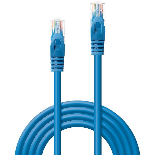 Lindy Basic - Cavo patch - RJ-45 (M) a RJ-45 (M) - 1 m - UTP - CAT 6 - stampato, antiaggrovigliamento - blu