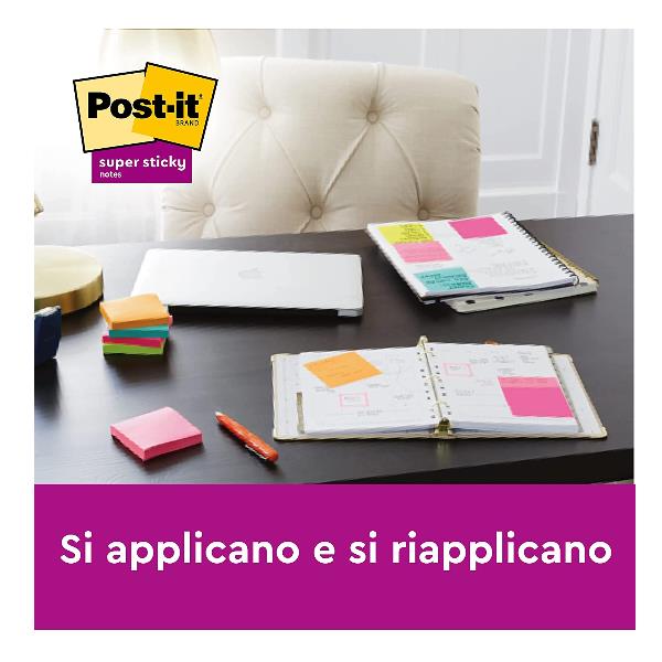 Post-it Super Sticky 654-12SSCY - Blocchi - 76 …