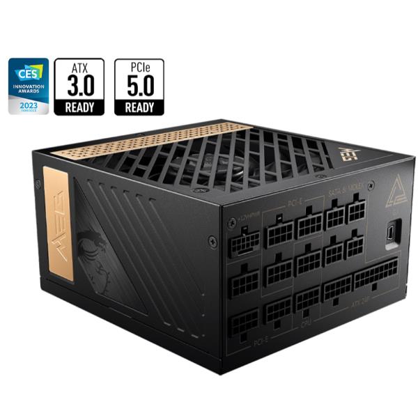 MSI MEG Ai1300P PCIE5 - Alimentazione (interna) - ATX12V / EPS12V - 80 PLUS Platinum - 100-240 V c.a. V - 1300 Watt - PFC (fattore di correzione alimentazione) attivo