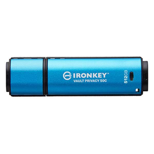Kingston IronKey Vault Privacy 50C IKVP50C - Chiavetta USB - crittografato - 512 GB - USB 3.2 Gen 1 - Compatibile TAA