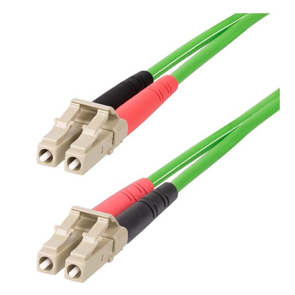 StarTech.com 7m (22ft) LC to LC (UPC) OM5 Multimode Fiber Optic Cable, 50/125µm Duplex LOMMF Zipcord, VCSEL, 40G/100G, Bend Insensitive, Low Insertion Loss, LSZH Fiber Patch Cord - Cavo patch - multimodalità LC/UPC (M) a multimodalità LC/UPC (M) - 7 m - 2.9 mm - fibra ottica - duplex - 50 / 125 micron - OM5 - senza alogeni, velocità di trasferimento dati fino a 100 Gbps - verde