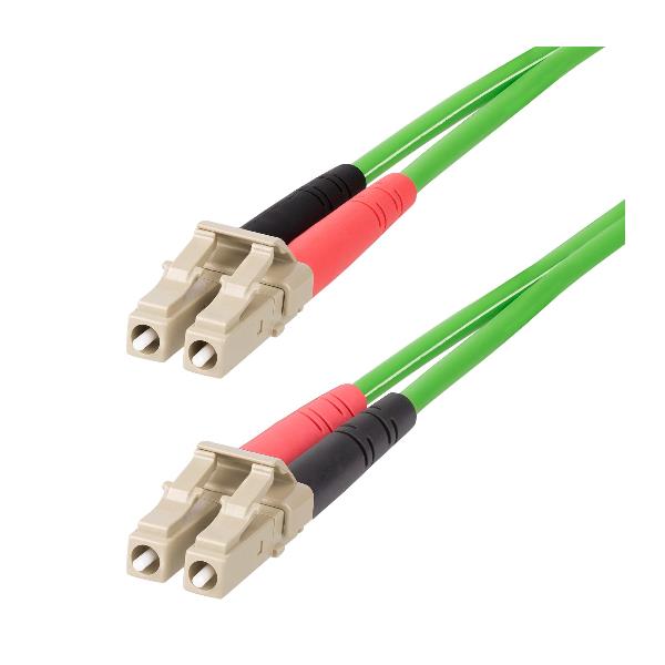 StarTech.com 5m (15ft) LC to LC (UPC) OM5 Multimode Fiber Optic Cable, 50/125µm Duplex LOMMF Zipcord, VCSEL, 40G/100G, Bend Insensitive, Low Insertion Loss, LSZH Fiber Patch Cord - Cavo patch - multimodalità LC/UPC (M) a multimodalità LC/UPC (M) - 5 m - 2.9 mm - fibra ottica - duplex - 50 / 125 micron - OM5 - senza alogeni, velocità di trasferimento dati fino a 100 Gbps - verde