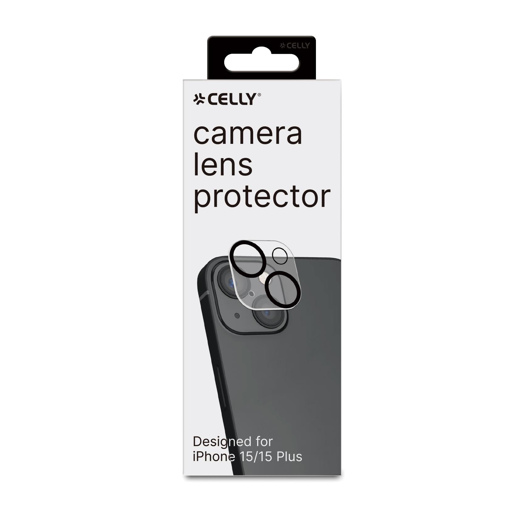 Celly Cameralens - Protezione obiettivo per telefono cellulare - per Apple iPhone 15, 15 Plus