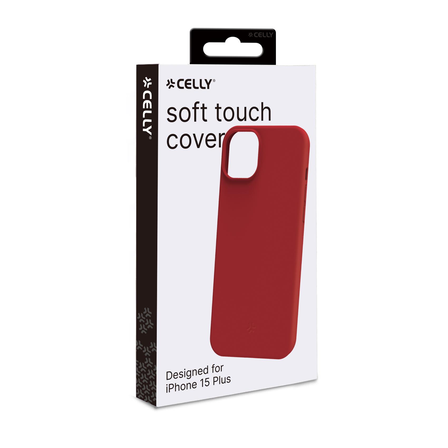 Celly CROMO1055RD, Cover, Apple, Apple iPhone 15 Plus, Rosso