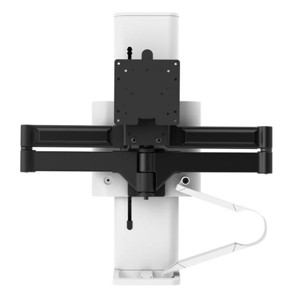 Ergotron TRACE - Kit montaggio (pivot, base, distanziale VESA, colonna di sollevamento, bracci di estensione, morsetto da scrivania formato da 2 pezzi, canale di gestione cavo) - Tecnologia brevettata Constant Force - per display LCD - bianco - dimensione schermo: 21.5-38"