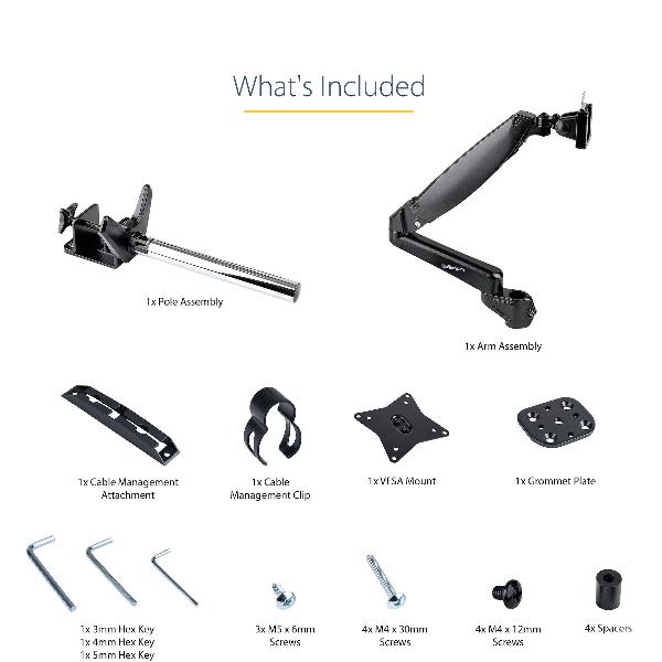 StarTech.com Supporto per Monitor da Scrivania - Braccio …