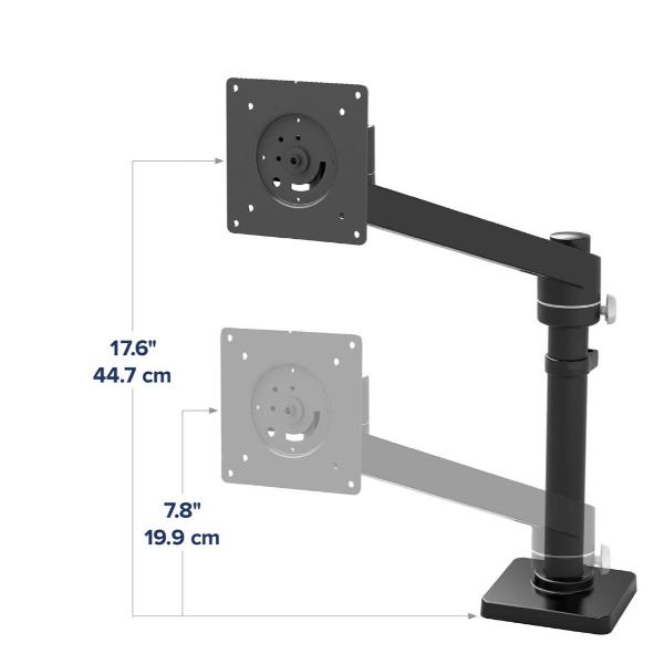 Ergotron NX - Kit montaggio (asta, pivot, base, gruppo braccetto, hardware di collegamento) - per Monitor - nero opaco - dimensione schermo: fino a 34" - montabile su desk