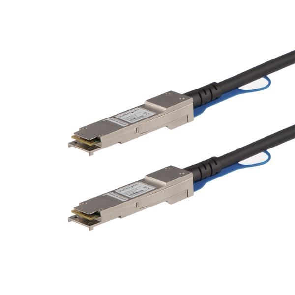 StarTech.com Cavo con attacco diretto QSFP+ da 50cm - Juniper EX-QSFP-40GE-DAC50CM - Cavo applicazione diretta 40GBase - QSFP+ serrato a QSFP+ serrato - 50 cm - biassiale - SFF-8436 - passivo - nero
